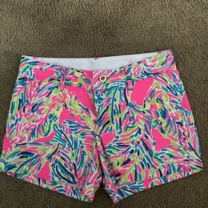 Lilly Pulitzer Pink and Blue Bermuda Shorts